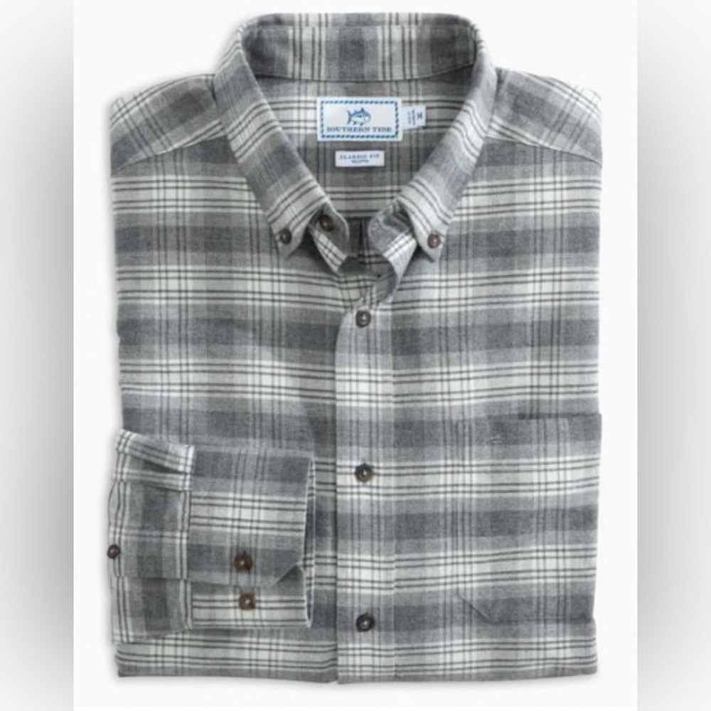 Southern Tide Brushed Oxford Plaid Button Down Shirt - EUC